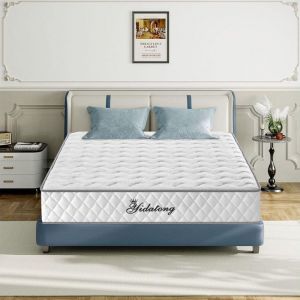 Image de Matelas 140x190 cm - &Eacute;p 23cm - Ressorts Ensach&eacute;s - 7 Zones -Matelas Hybride Haute R&eacute;silience - Moyenne Ferme -Hypoallerg&eacute;nique