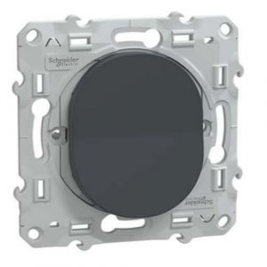 Schneider Electric Bouton poussoir fermeture 10A anthracite - Ovalis