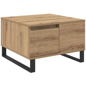 VidaXL Table Basse Ch&ecirc;ne Artisanal 55 X 55 X 36.5 Cm Bois D'ing&eacute;nierie