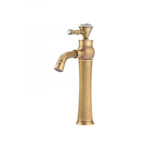 Desconocido Silla Mitigeur lavabo retro bec haut en Laiton, économie d'eau, Vintage doré