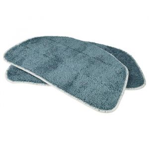 Vhbw 2x Housses de rechange compatible avec Leifheit 11940, 11942 nettoyeur à vapeur, balai vapeur - microfibre, gris ardoise