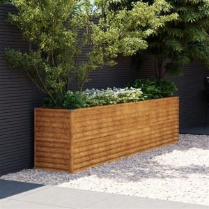 VidaXL Lit surélevé de jardin 291x50x69 cm acier corten