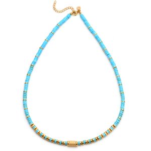 Collier Perles Heishi Turquoise Bali