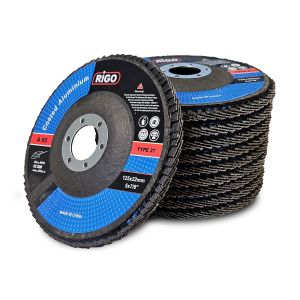 Lot 10 disques plats a lamelles aluminium 125 mm grain 60 - Oc-pro