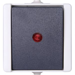 Image de Kopp Interrupteur avec témoin lumineux 541656003 proAQA gris