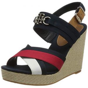 Tommy Hilfiger Espadrilles à talon compensé haut Bleus - Taille 37