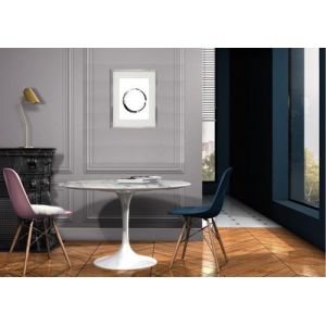Shot Cadre Photo Cercle 30x40cm avec P e Partout Tableau Bois Verre (ARGENT)