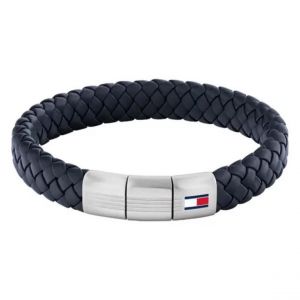 Tommy Hilfiger Jewelry Bracelet en Cuir Tressé pour Homme Couleur Bleue - 2790660