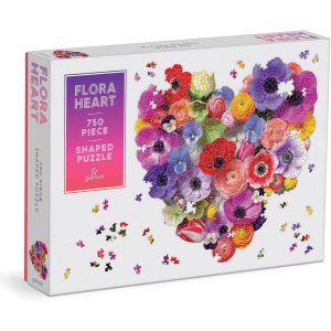 Image de Galison 9780735373358 Flora Heart Jigsaw Puzzle, Multicoloured, 750 Pieces