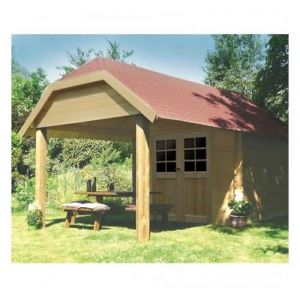 Solid CORK 8,88m&sup2;, Toiture Shingle rouge, Plancher Non