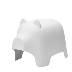 Image de Sobuy Tabouret Enfant Design Pouf pour Enfant Tabouret de Siège Chaise pour Enfants Siège Garçons et Filles Cochonnet Blanc KMB14-W