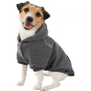 Trixie Manteau sweat à capuche pour chien Flensburg Gris - Taille L longueur 55 cm