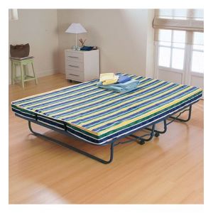 Lit pliant + sommier lattes + matelas ferme Multicolore