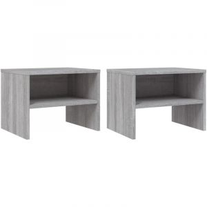 VidaXL Tables de chevet 2 pcs Sonoma gris 40x30x30cm Bois d'ingénierie