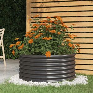 Image de VidaXL Jardinière Acier enduit de poudre 80x80x36 cm Anthracite