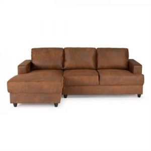 PAUL Canapé d angle gauche 4 places Tissu vintage Contemporain L 215 P 140 cm Fabr