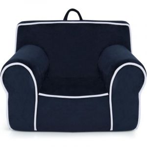 Canapé pour Enfants en Velours et Rembourré en Éponge Doux, Fauteuil pour Enfant avec Dossier et Accoudoirs Ergonomiques, Canapé pour Enfants de 0 à