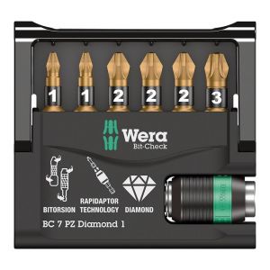 Wera Jeu d'embouts Bit-Check 7 PZ Diamond 1 WERKZEUGE