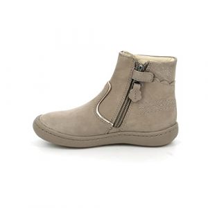 Kickers Fille Kickpoppy Bottine, Taupe Or, 34 EU