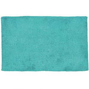 Image de Kela Tapis de Salle de Bain Ladessa en Coton 65x55cm Turquoise, 55x65x0,8 cm