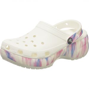 Crocs Classic Platform Clog, 34-35 EU, femme, blanc multi-couleur