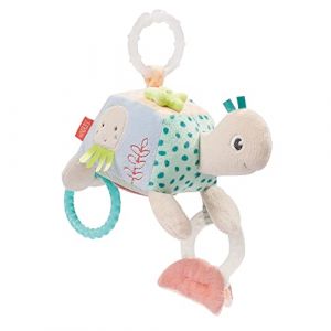 Fehn 054453 Tortue d’Activités - Jouet pour Saisir, Découvrir et Développer le Toucher - Pour Bébés et Tout-Petits dès 0 Mois - Taille 18 cm