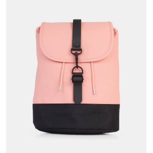 Image de Rains Drawstring Sac à Dos pour Femme Noir Rose Corail Taille Unique