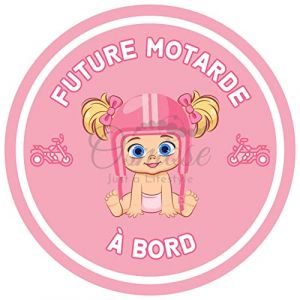 Autocollant Bébé à Bord - Future Motarde à bord