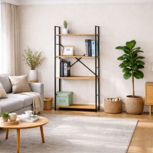 Concept-Usine Tyda etag&egrave;re 4 rangements 112 cm ch&ecirc;ne et noir