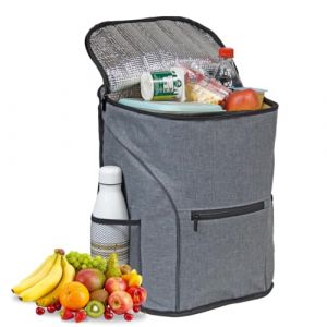 Kinston Sac à Dos Isotherme Ultra Léger 15L - Sac de Pique-Nique pour Hommes et Femmes - Voyage Plage Camping Travail - Gris