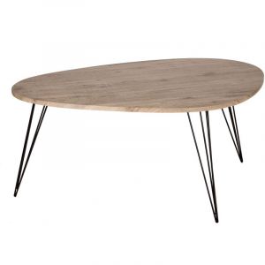 Atmosphera Table basse design Neile - L. 97 x H. 50 cm - Noir