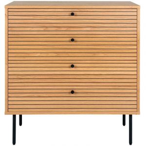 Ebuy24 - Kyoto commode 4 tiroirs chêne plaqué.
