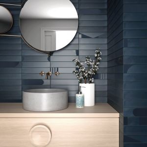 WADI INDACO - Carrelage 6x30 cm rectangulaire bleu foncé 30056