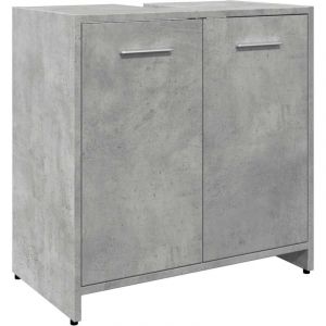 VidaXL Armoire lavabo de salle de bain gris béton 60x33x60 cm