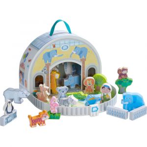 Haba Univers de Jeu Zoo - Jeu de Construction Animaux - Figurines - Enfant - Boîte transportable - Dès 18 Mois - 306941