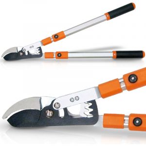 Hecht S&eacute;cateur Ebrancheur Coupe Branches t&eacute;lescopique 70-104 cm Cisailles Ciseaux de branche Lame en acier Jardin