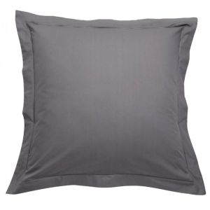 Taie d'oreiller percale de coton TERTIO - Anthracite