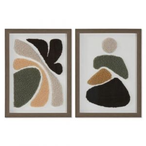 Home ESPRIT Tableau Abstrait Urbain 30 x 2,5 x 40 cm (2 unités)