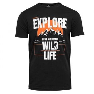 Best Mountain Tee Shirt 'explore Wild Life' Coton Homme