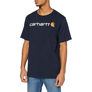 Carhartt Core Logo S/S - T-shirt taille XXL, bleu/brun