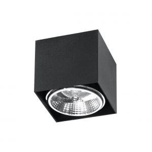 Image de Sollux BLAKE Plafonniers encastrables Square Flush Light Noir GU10