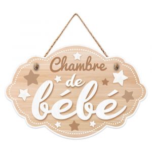 STC Plaque en bois 'Chambre de Bébé'