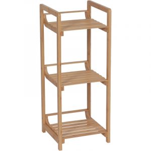 Tendance Meuble Etagère de rangement 3 niveaux en Bambou H 75 cm