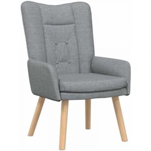 VidaXL Fauteuil relaxant Gris clair 63 x 67 x 94 cm tissu