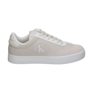 Calvin Klein Baskets Femme Classic Low Mix en Toile, Blanc (Creamy White/Bright White), 36