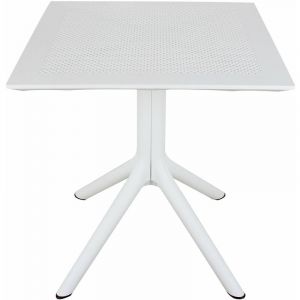 Cosma Outdoor Living Garden Table Square 70x70x75 cm White - Plastic Weatherproof