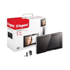 Legrand Easykit Plus 364220 clair 7", touches tactiles, r&eacute;glage individuel de la luminosit&eacute;, volume, &eacute;cran microphone, bloc d'alimentation, couleur : noir, Monitor adicional