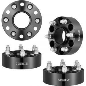 Élargisseur de Voie 4PCs Épaisseur 51 mm-VEVOR-Entretoises de Roue 6 Boulons-Compatible avec Chevrolet GMC et Cadillac 1984-2018