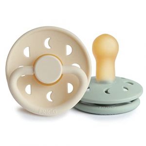 Lot de 2 sucettes Moon Latex T2 - Cream/Sage - Beige