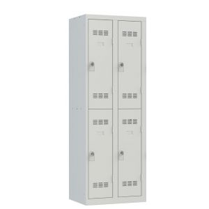 Vestiaire 2 colonnes de 2 cases gris perle